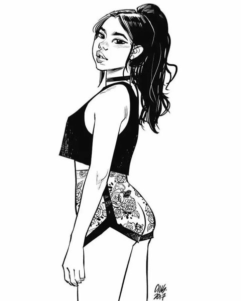 Девушка рисунок