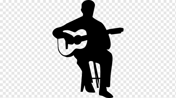 Силуэт человека с гитарой