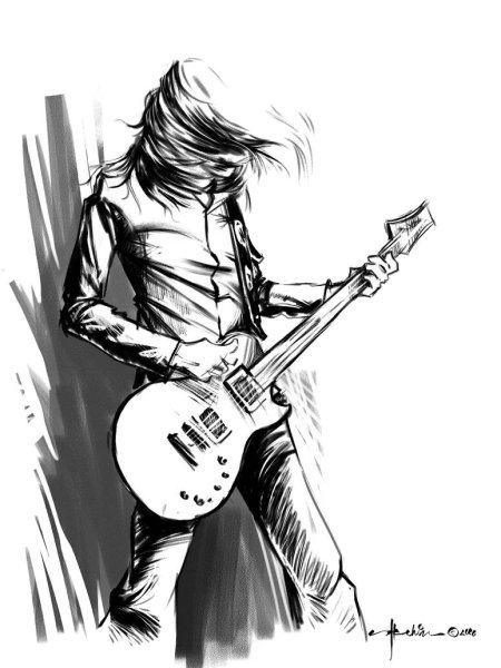 Гитарист набросок