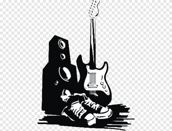 Черно белый стиль электрогитары