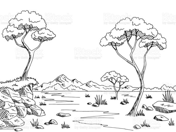 Саванна раскраска для детей