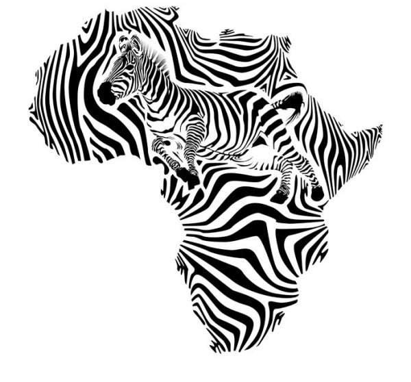 Контур Африки тату