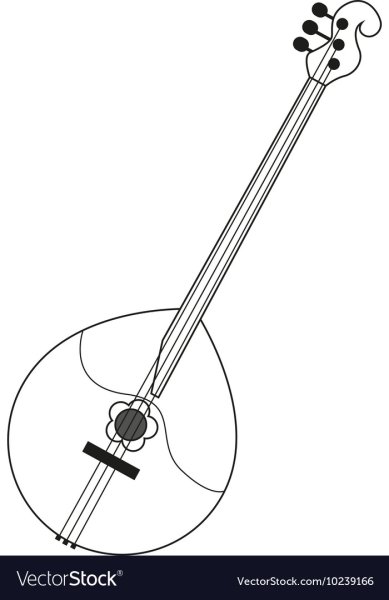 Раскраска домбра музыкальный инструмент для детей