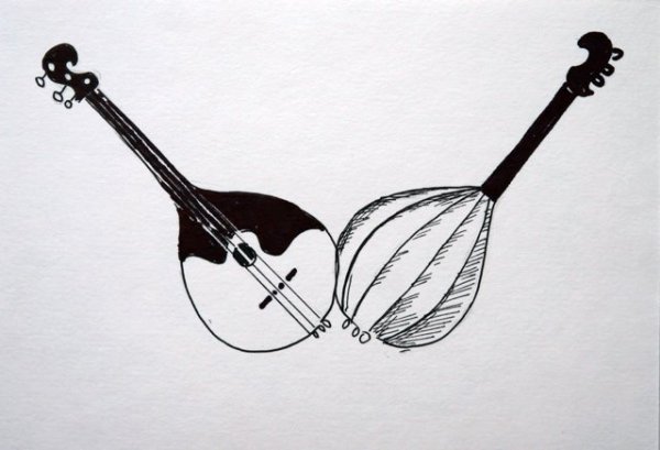 Домра силуэт