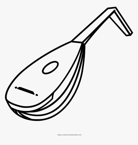 Лютня музыкальный инструмент раскраска