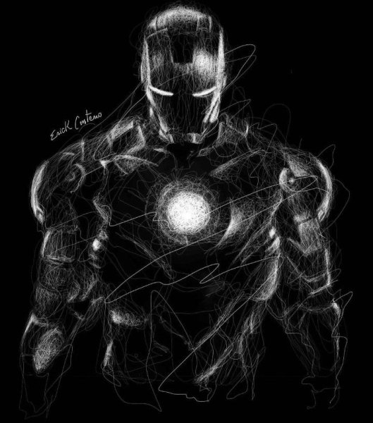 Железный человек чб