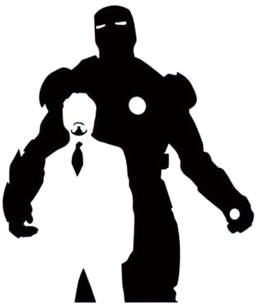 Тони Старк силуэт