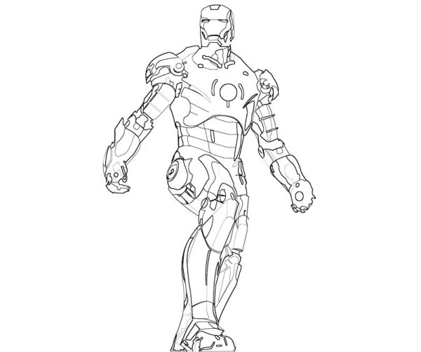 Тони Старк Железный человек раскраска
