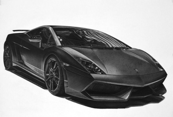 Ламборджини для печати белые