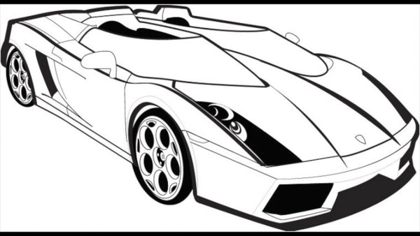 Раскраска Lamborghini Gallardo