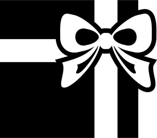 Черный бантик для подарка