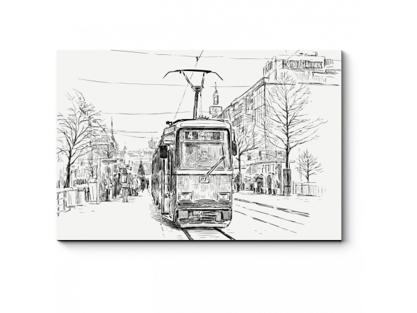 Троллейбус раскраска сбоку