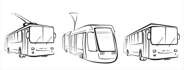 Троллейбус вектор сбоку