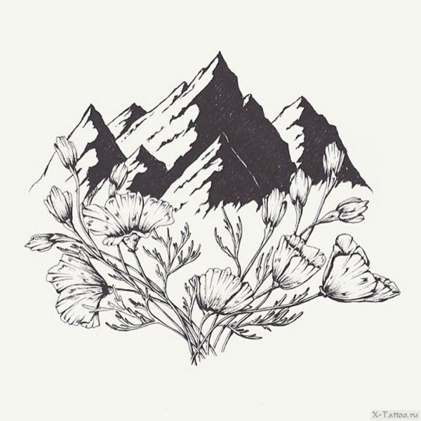 Горы тату эскизы