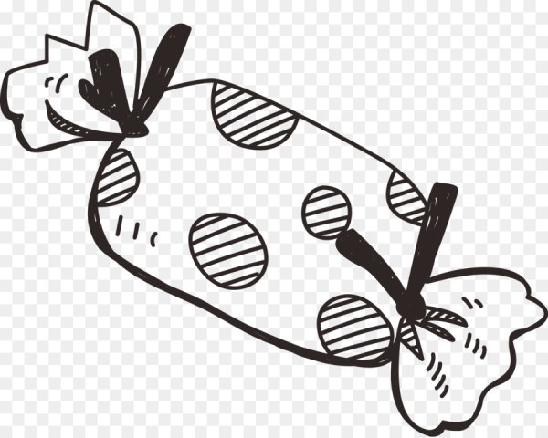 Конфета черно белая