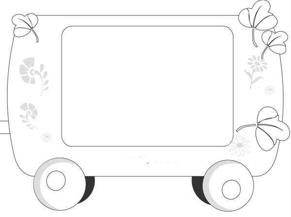 Трафарет паровозика с вагончиками