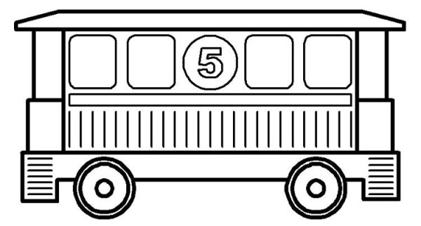 Вагончик раскраска