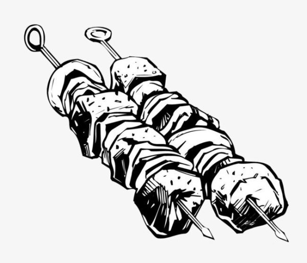 Шашлык нарисованный