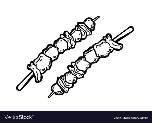 Шашлык раскраска