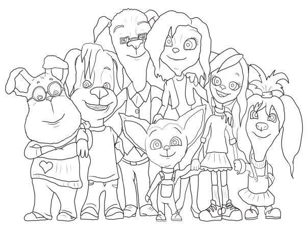 Раскраски Барбоскины вся семья