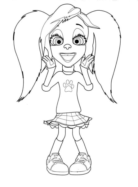 Раскраска роза Барбоскина