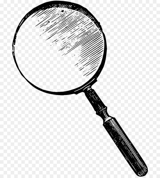 Ручная лупа рисунок