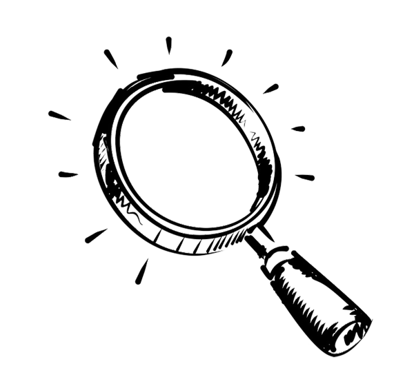 Лупа рисунок карандашом