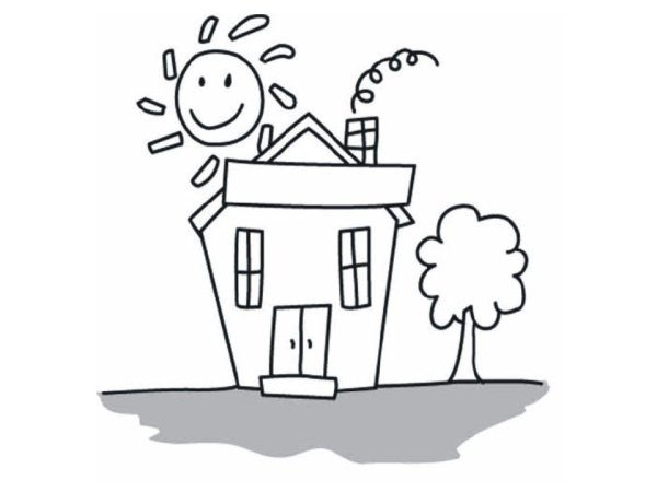 Деревенский домик раскраска