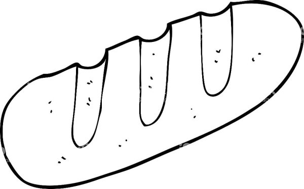 Батон раскраска для малышей