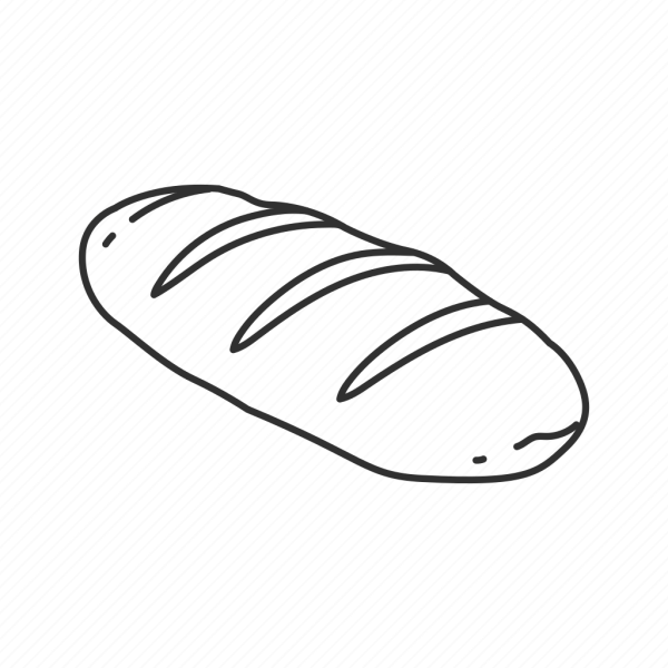 Батон черно белый