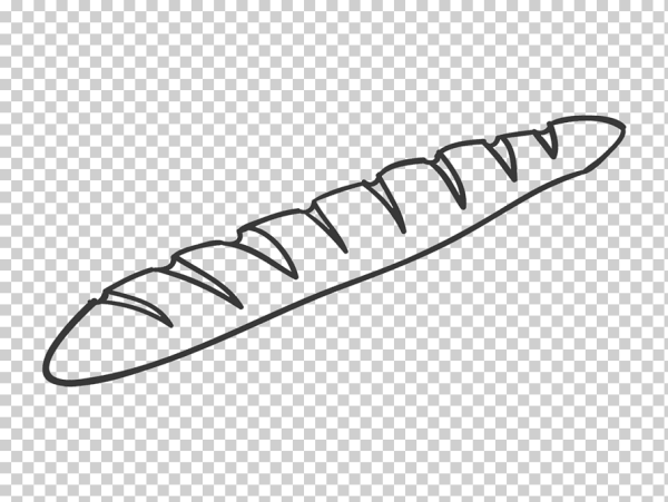 Батон хлеба раскраска