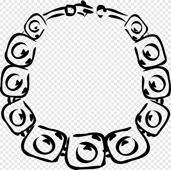 Бусы на шее раскраска