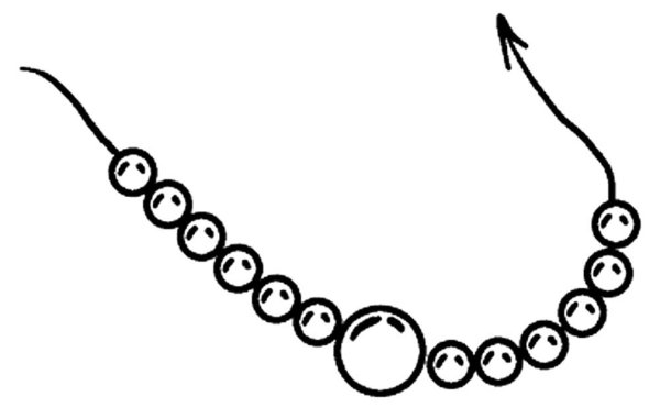 Бусы жемчуг на прозрачном фоне