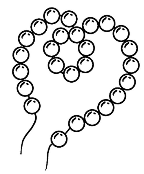 Бусы рисунок для детей карандашом