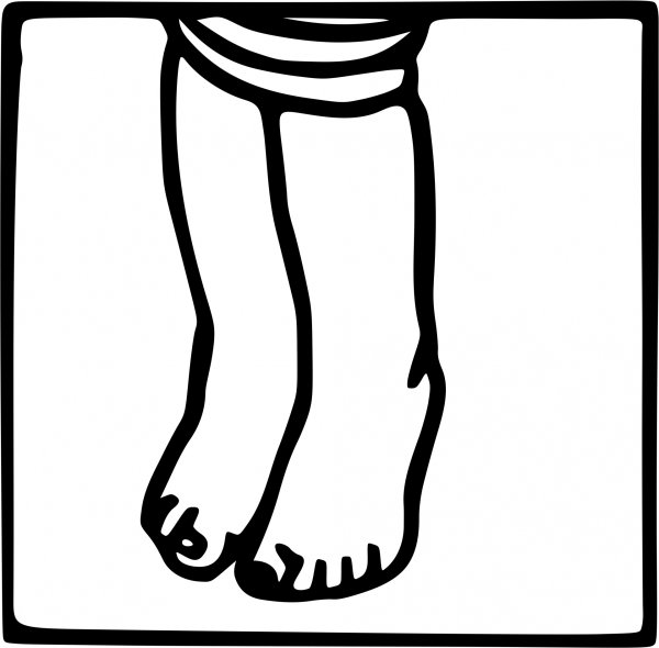 Стопа черно белая детская