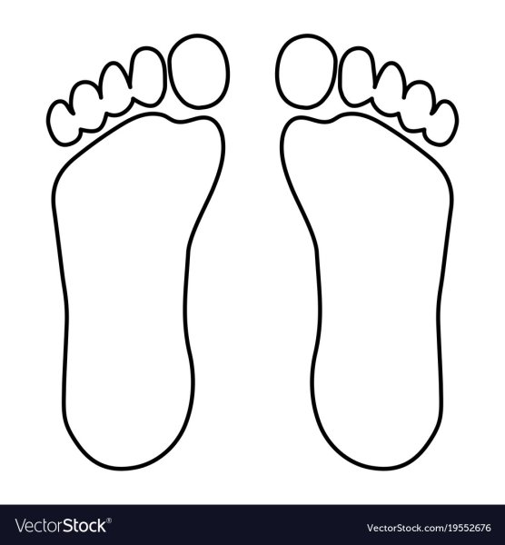 Отпечаток стопы контур