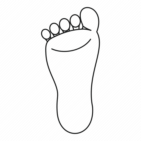 Мультяшная стопа человека