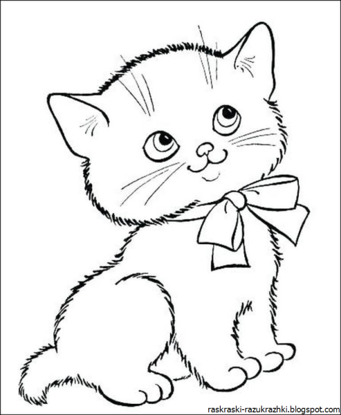 Котенок. Раскраска