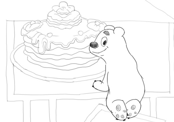 Белая Медведица Умка раскраска для детей