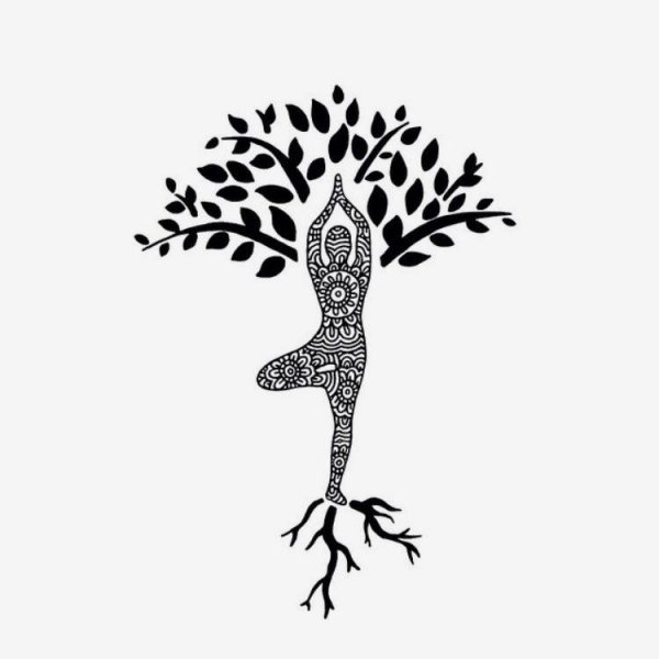 Дерево тату эскиз Минимализм