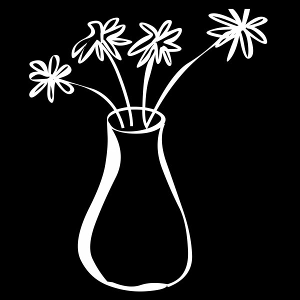 Раскраски осенние цветы в вазе