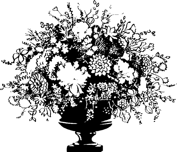 Трафарет вазы для цветов