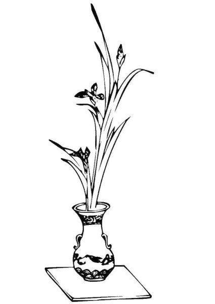 Букет цветов силуэт