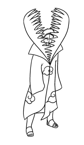 Раскраска Наруто Зецу