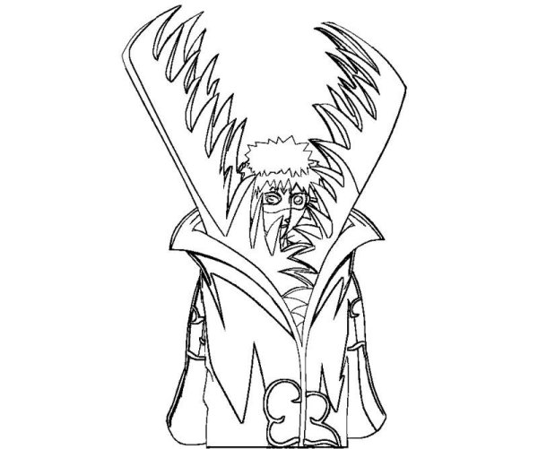 Раскраски Наруто Акацуки Зецу