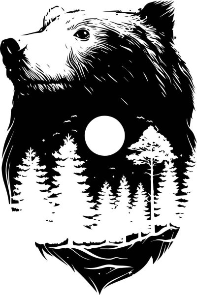 Медведь эскиз