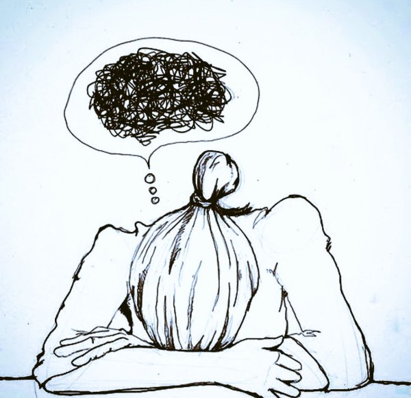 Девушка в депрессии рисунок