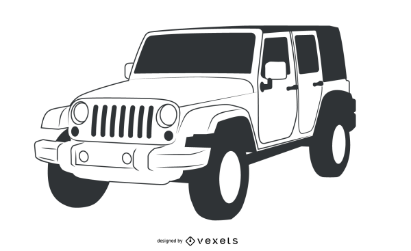 Jeep Wrangler вектор