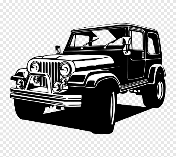 Машина черно белая