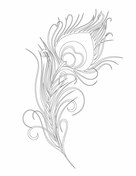 Перо Жар птицы джутовая филигрань